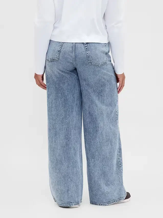 Mid-rise ultrazachte baggy Jeans