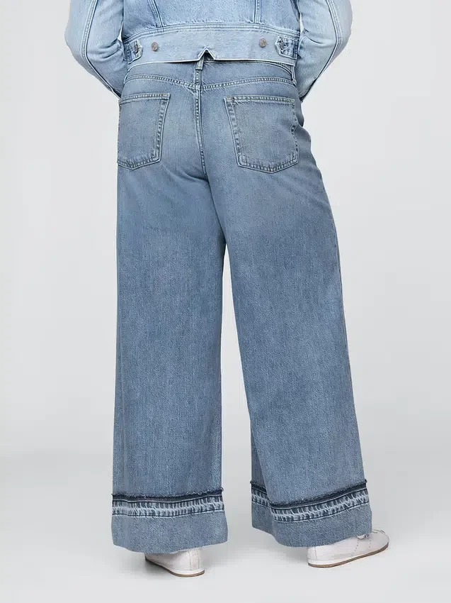 Mid-rise ultrazachte baggy Jeans