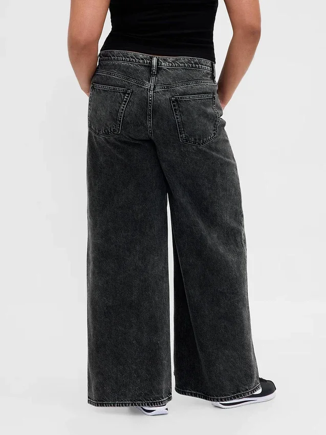 Mid-rise ultrazachte baggy Jeans
