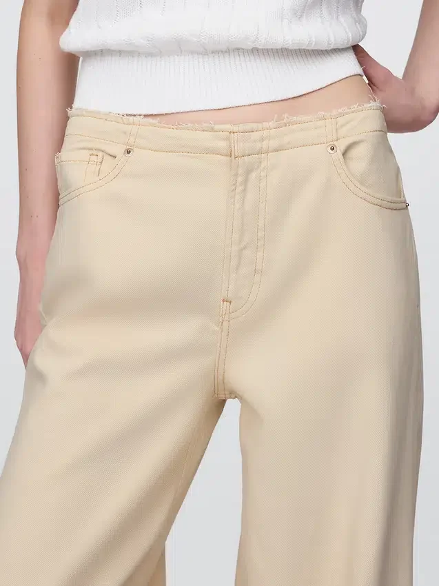 Mid-rise ultrazachte baggy Jeans