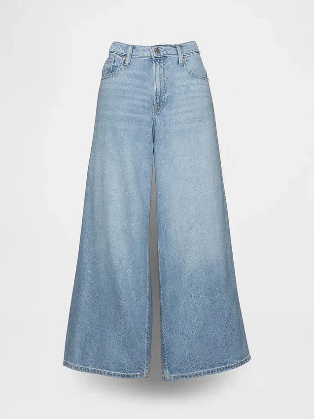 Mid-rise ultrazachte baggy Jeans