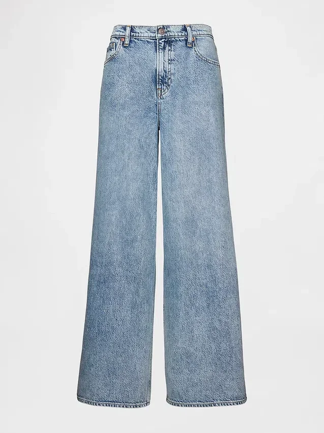 Mid-rise ultrazachte baggy Jeans