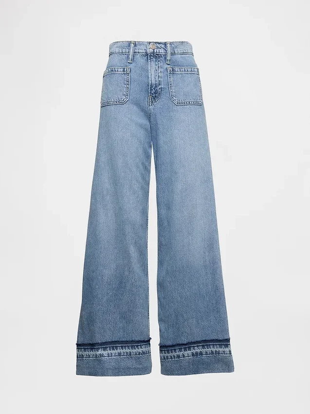 Mid-rise ultrazachte baggy Jeans
