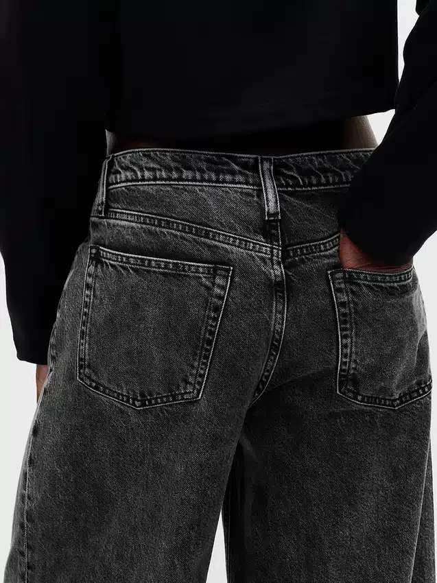 Mid-rise ultrazachte baggy Jeans