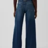 Mid-rise ultrazachte baggy Jeans met gesp