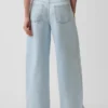 Mid-rise ultrazachte baggy Jeans met plooien