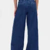 Mid-rise ultrazachte baggy Jeans met plooien