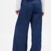 Mid-rise ultrazachte baggy Jeans met plooien