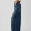 Mid-rise ultrazachte baggy-Jeans met studs