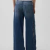 Mid-rise ultrazachte baggy-Jeans met studs