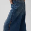 Mid-rise ultrazachte baggy-Jeans met studs
