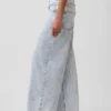 Mid-rise ultrazachte baggy micro-belt-Jeans