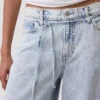 Mid-rise ultrazachte baggy micro-belt-Jeans