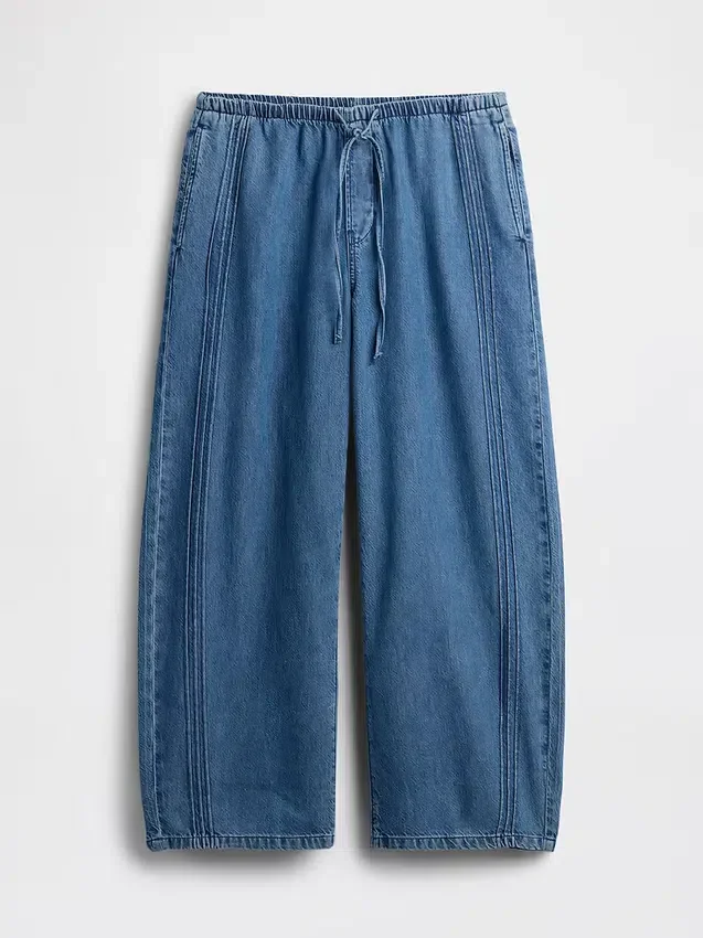 Mid-rise ultrazachte Easy Barrel-Jeans