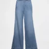 Mid-rise ultrazachte geplooide, comfortabele baggy Jeans