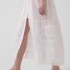 Midi-shirtjurk met kantversiering en gelaagde lagen