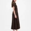 Midi-shirtjurk van linnenmix
