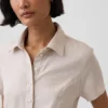 Midi-shirtjurk van linnenmix