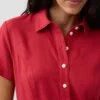 Midi-shirtjurk van linnenmix