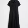 Midi-shirtjurk van linnenmix