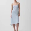 Midi-slipjurk met gingham-patroon