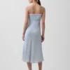 Midi-slipjurk met gingham-patroon