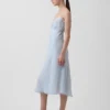 Midi-slipjurk met gingham-patroon