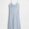 Midi-slipjurk met gingham-patroon