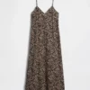 Midi-slipjurk met zebraprint