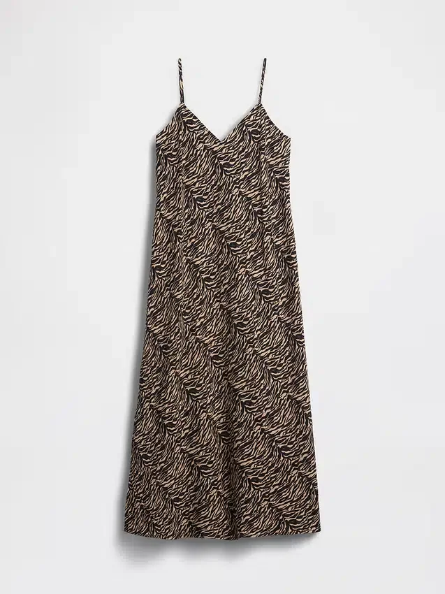 Midi-slipjurk met zebraprint