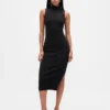 Midi-trui-jurk met ribboord