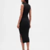 Midi-trui-jurk met ribboord