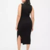 Midi-trui-jurk met ribboord