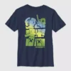 Minecraft-T-shirt voor kinderen met afbeelding van Steve en Alex tegen mobs
