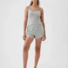 Mini geribbelde, loszittende korte broek voor pyjamas