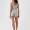 Mini geribbelde, loszittende korte broek voor pyjamas