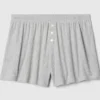 Mini geribbelde, loszittende korte broek voor pyjamas