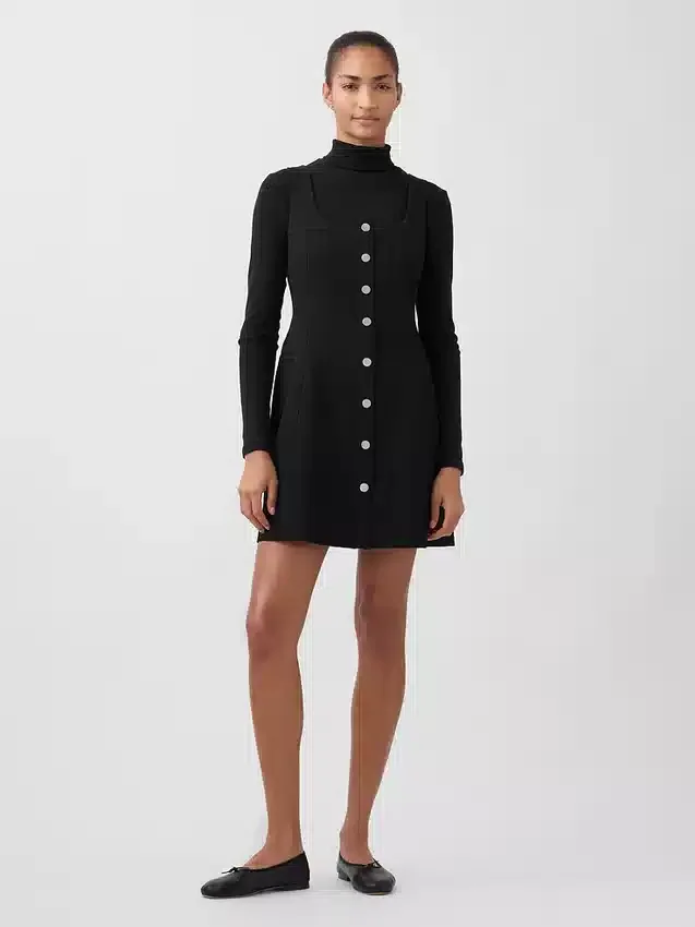Mini-jurk met bistretch-naden
