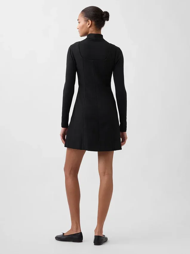 Mini-jurk met bistretch-naden