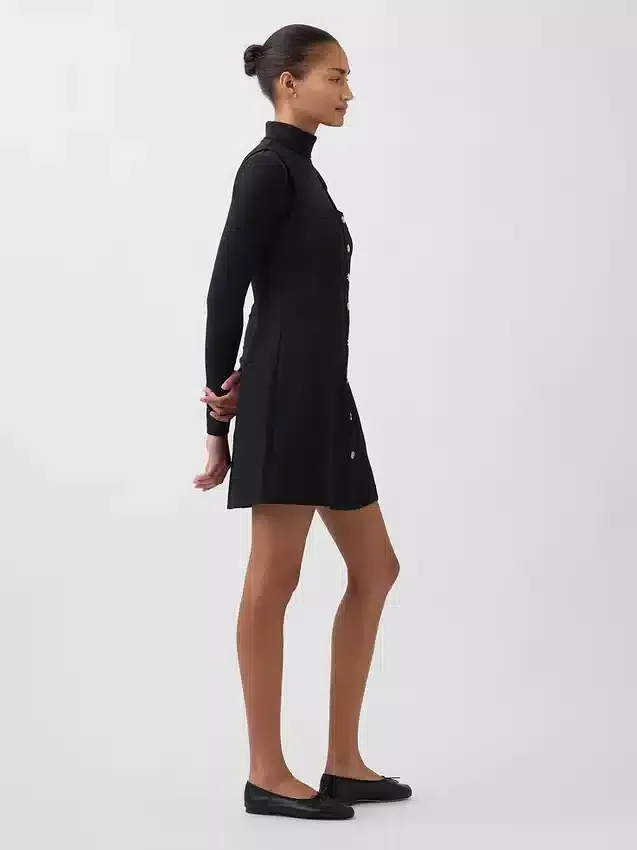 Mini-jurk met bistretch-naden