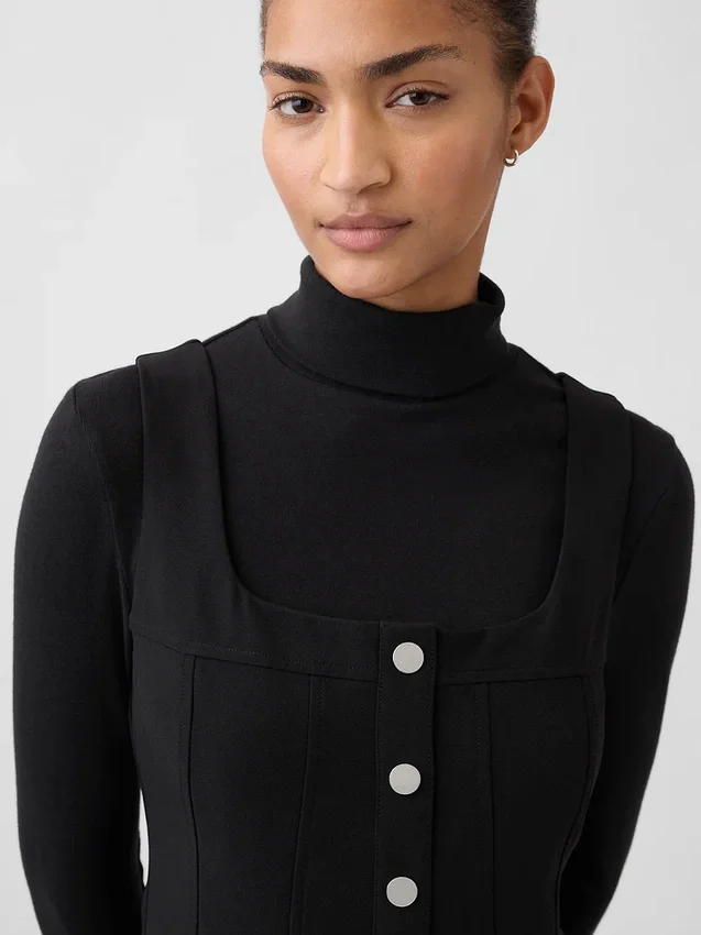 Mini-jurk met bistretch-naden