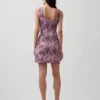 Mini-jurk met bloemenprint, boothals en open rug