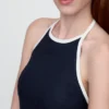 Mini-jurk met halternek van linnenmix