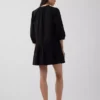 Mini-jurk met lage taille en kanten rand