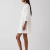 Mini-jurk met lage taille en kanten rand