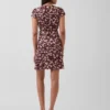 Mini-jurk met V-hals en print