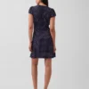 Mini-jurk met V-hals en print