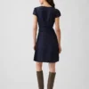 Mini-jurk met V-hals en print