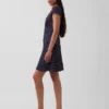 Mini-jurk met V-hals en print