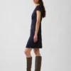 Mini-jurk met V-hals en print